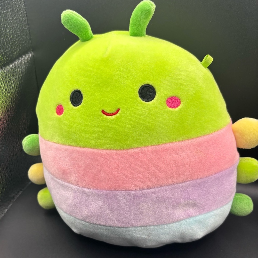 Squishmallows Green and Pink Caterpillar Plush